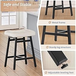 LUE BONA Counter Height Bar Stools Set of