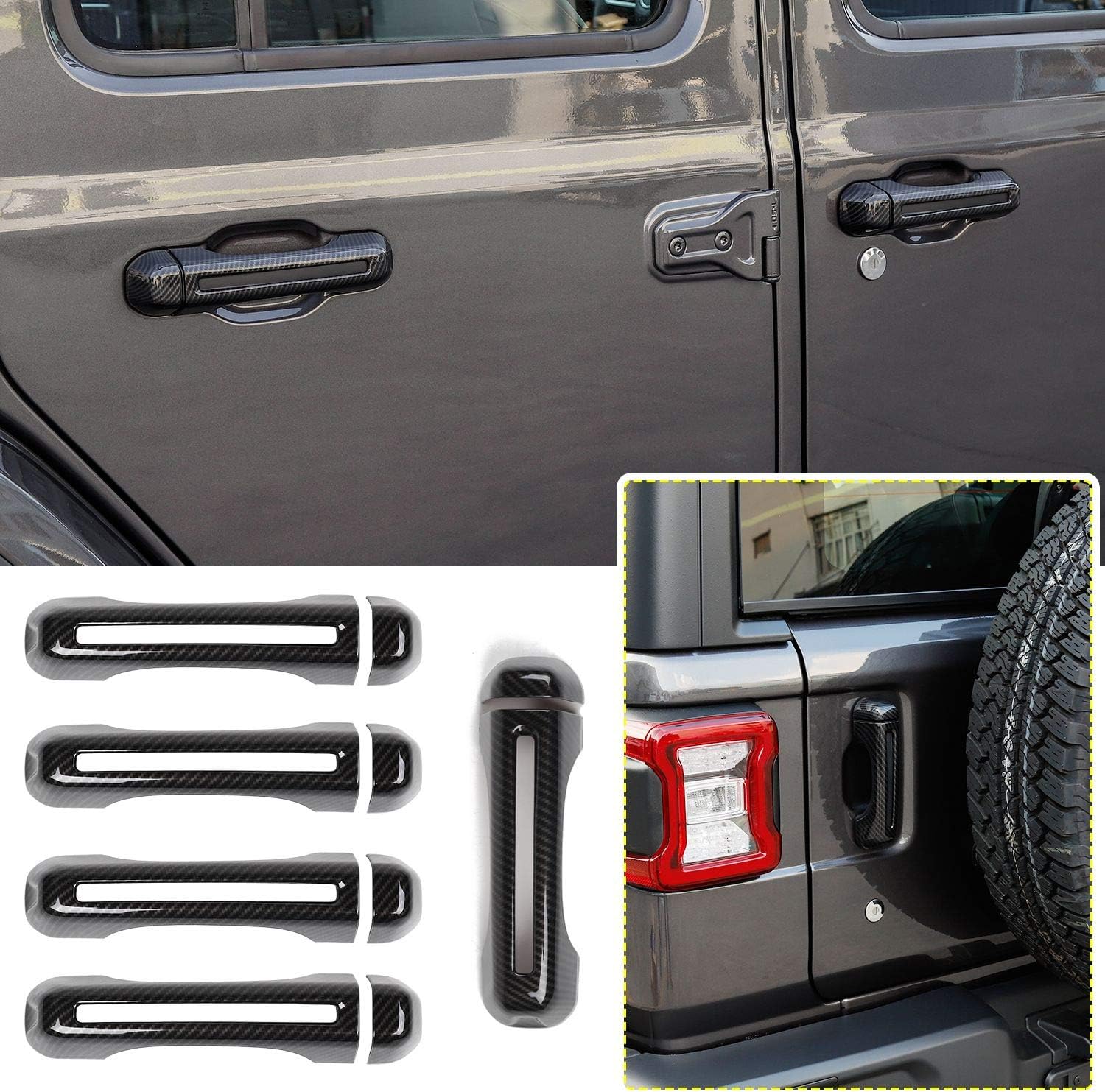 CheroCar JL JT Door Handle Inserts Cover Kit & Tailgate