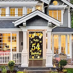 wongmode Happy 54th Birthday to You Door Banner