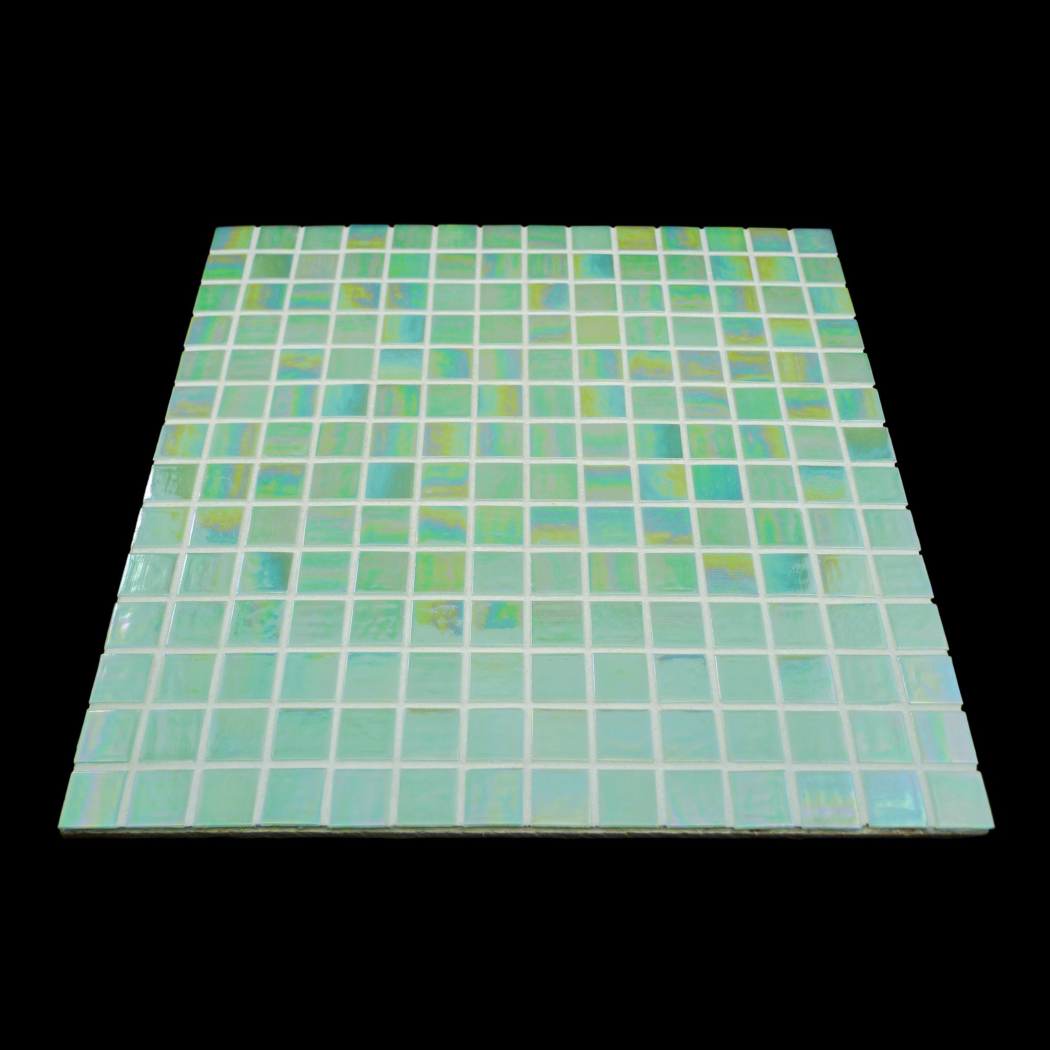 URBN Contemporary Seafoam Green Iridescent Glass Mosaic Tile for