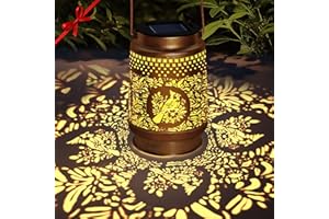 OSTRITEC Christmas Gifts Cardinal Solar Lanterns Outdoor Waterproof Hanging Solar Lights, Cardinal Garden Decor Birthday Gifts for Women Mom, Hanging Metal Garden Lights for Yard Patio Lawn Landscape