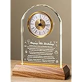 70th Birthday Clock Gifts for Women and Men – Gift for 70 Year Old Mom, Dad, Grandma, or Grandpa with Wooden LED Light Base – Birthday Present Ideas for Her or Him with Gift Box Battery Not Included