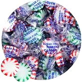 Sugar Free Peppermint and Spearmint Starlight Mints, 1 Pound Bulk Bag (Approx. 70 Pieces), Individually Wrapped Hard Candy, The Hampton Popcorn &amp; Candy Company