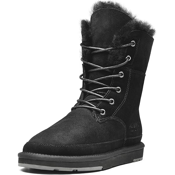 Amazon.com | AUMU Womens Mid calf Snow Boots Short winter boots
