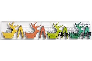Design Ideas Mini Alpine Reindeer Decorations Set of 8 Plywood Seasonal Decoration