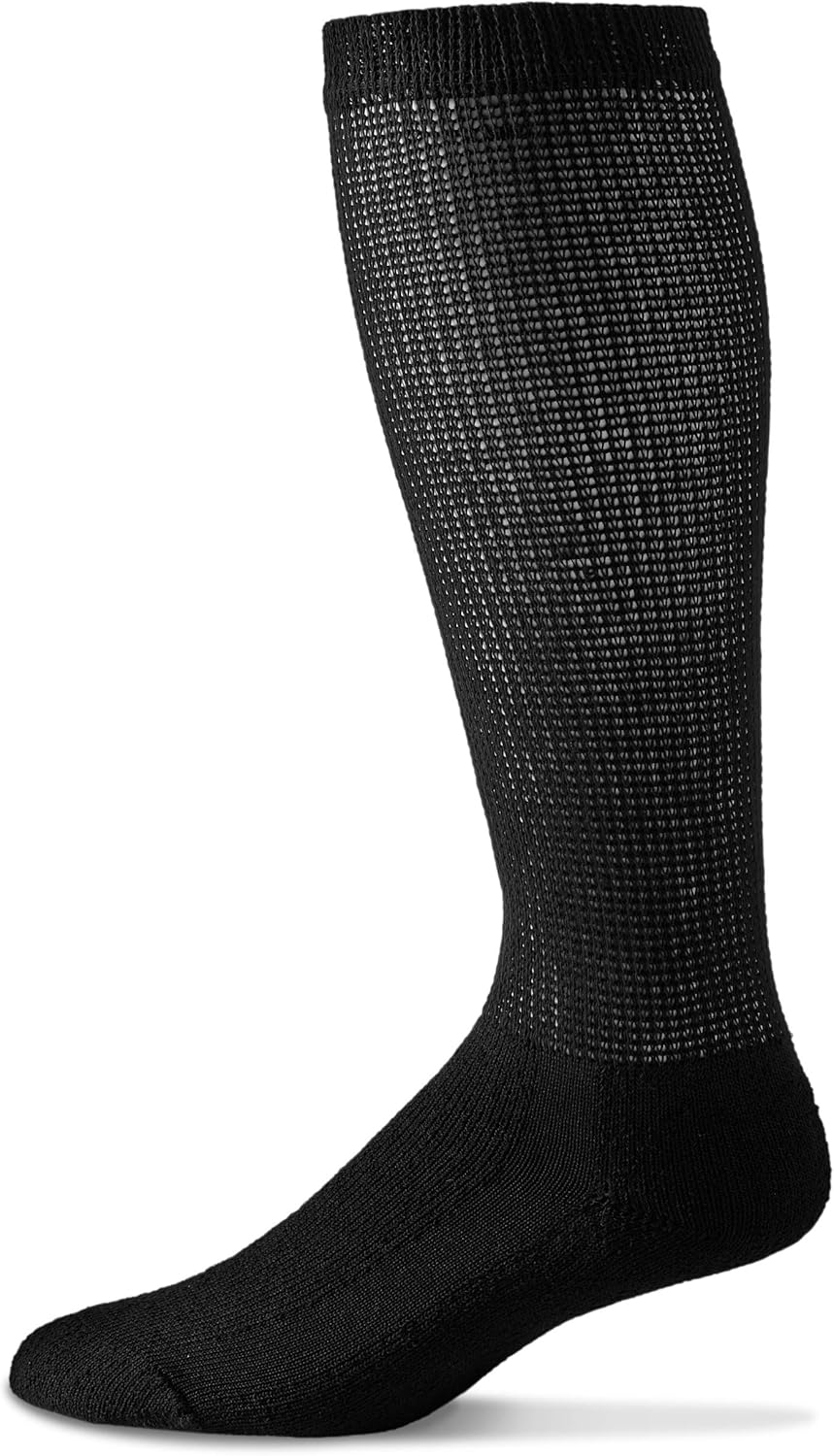 Diabetic Over The Calf Socks for Men - 12 Pack - Made in USA: Clothing