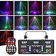 21 Eye DJ Party Strobe Lights,RGB Dj Disco Lights,DMX 512 Voice Activated Projector with Remote Control,Sound Activated Laser Lights with Remote Control,Emitting Charming Visual Effects