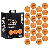 STIGA 24pk Orange 3-Star Table Tennis Balls | Includes 24 orange 3-star 40mm table tennis balls in regulation size and weight for practice and competition