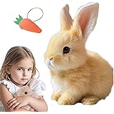 RichRabbit Bunby - Easter My Realistic Bunny Toy, Interactive Bunny Realistic Bunny - Jumping, Twitching, and Shaking Ears, Realistic Bunny Toys(Brown)