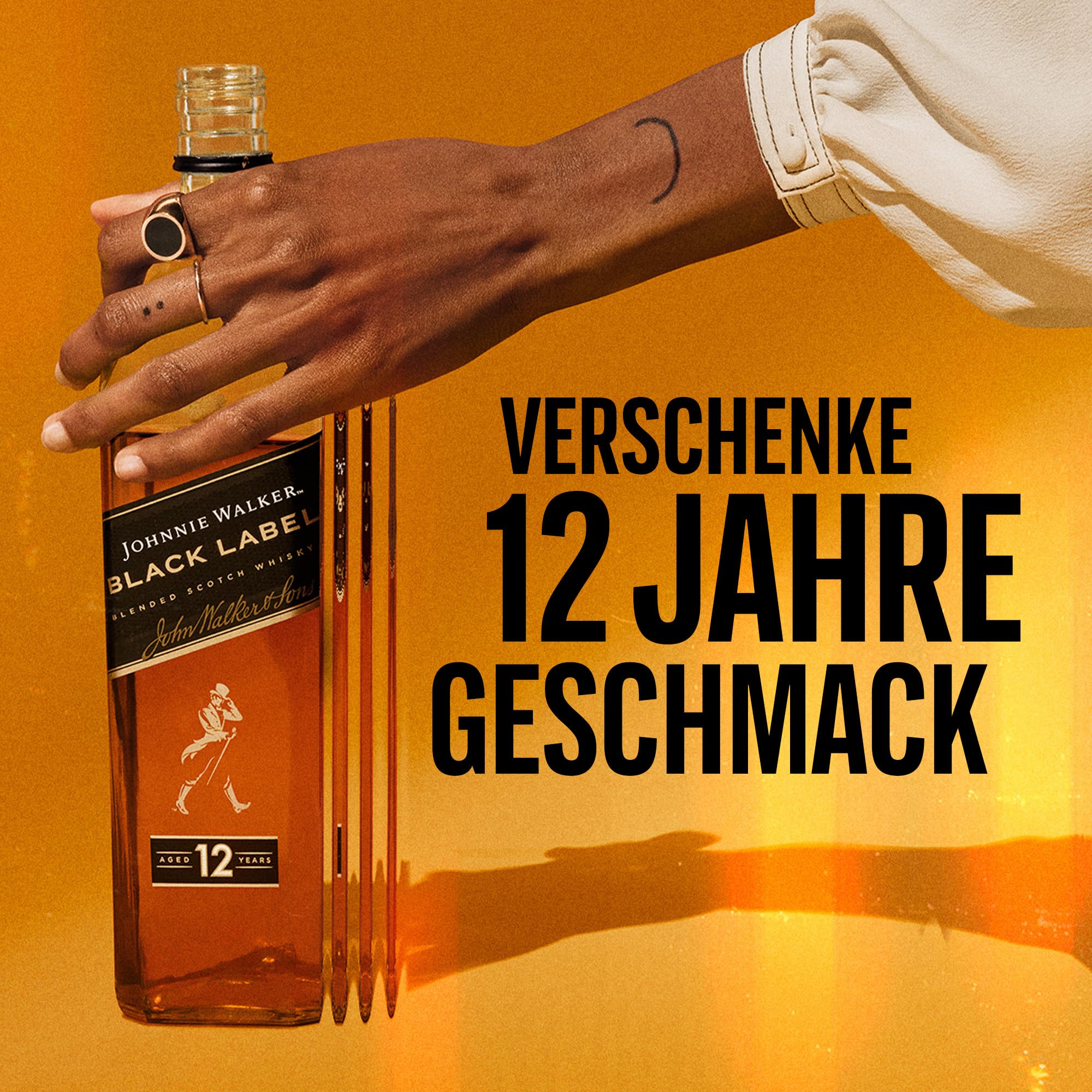 Johnnie Walker Black Label 12 Jahre, Blended Scotch Whisky, klassisch, Geschenkidee für genussvolle Abende zu Hause & mit Freunden, 40% Vol, 700ml 7