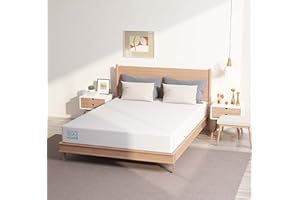 MLILY EGO White 8 Inch Full Memory Foam Mattress, Cooling Gel Green Tea Mattress Bed in a Box, CertiPUR-US Certified, Double Mattress, 54"×75", Medium Firm