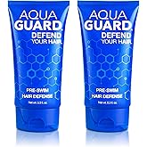 AQUA GUARD Pre-Swim Hair Defense | No More Swim Hair | Prevents Chlorine Damage + Softens Hair While Swimming | Made in California | Color Safe, Leaves Hair Smelling Great | 5.3 oz (2 Pack)