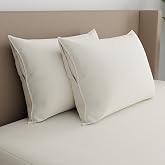 AllerEase Organically Grown Cotton Pillow Protector Standard/Queen 2 Pack | organically grown cotton; crisp comfort; tightly woven allergy barrier; zippered pillow cover; machine washable