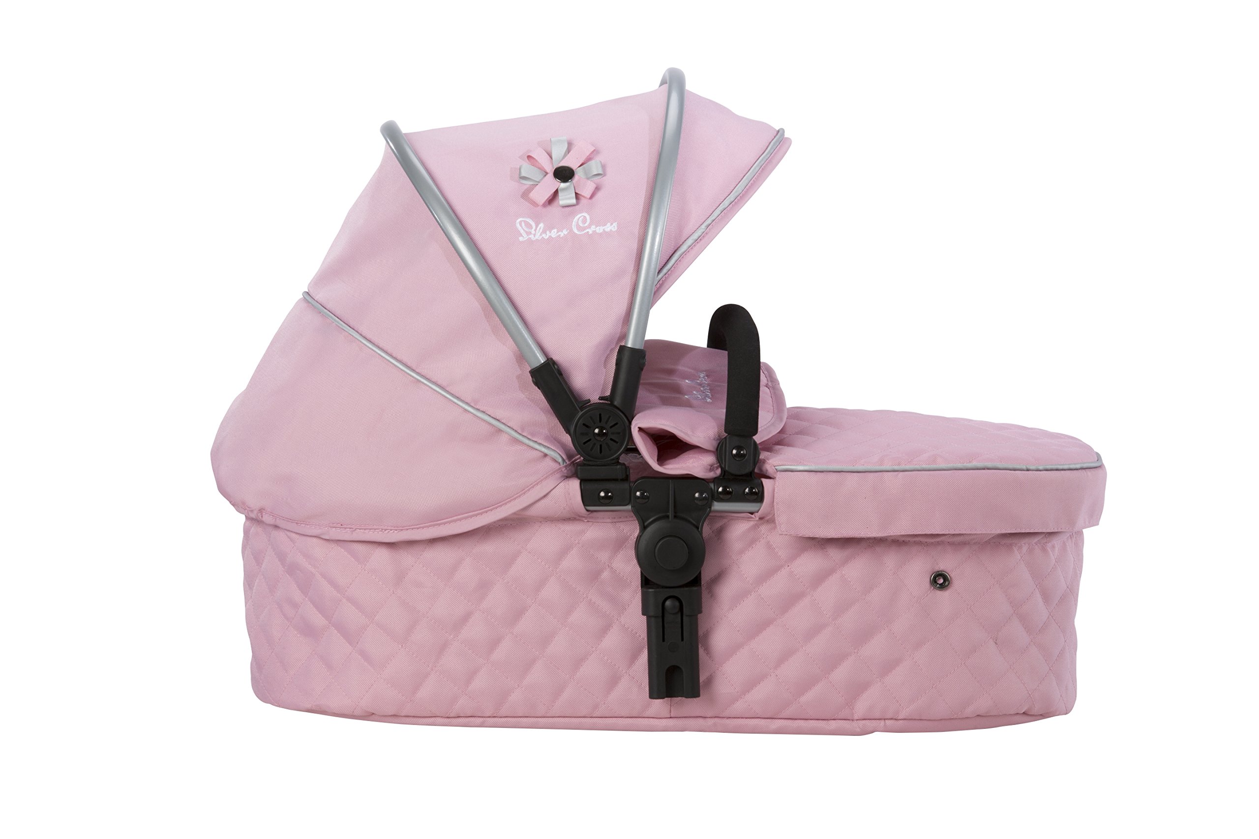 silver cross sleepover travel system dolls pram in vintage pink