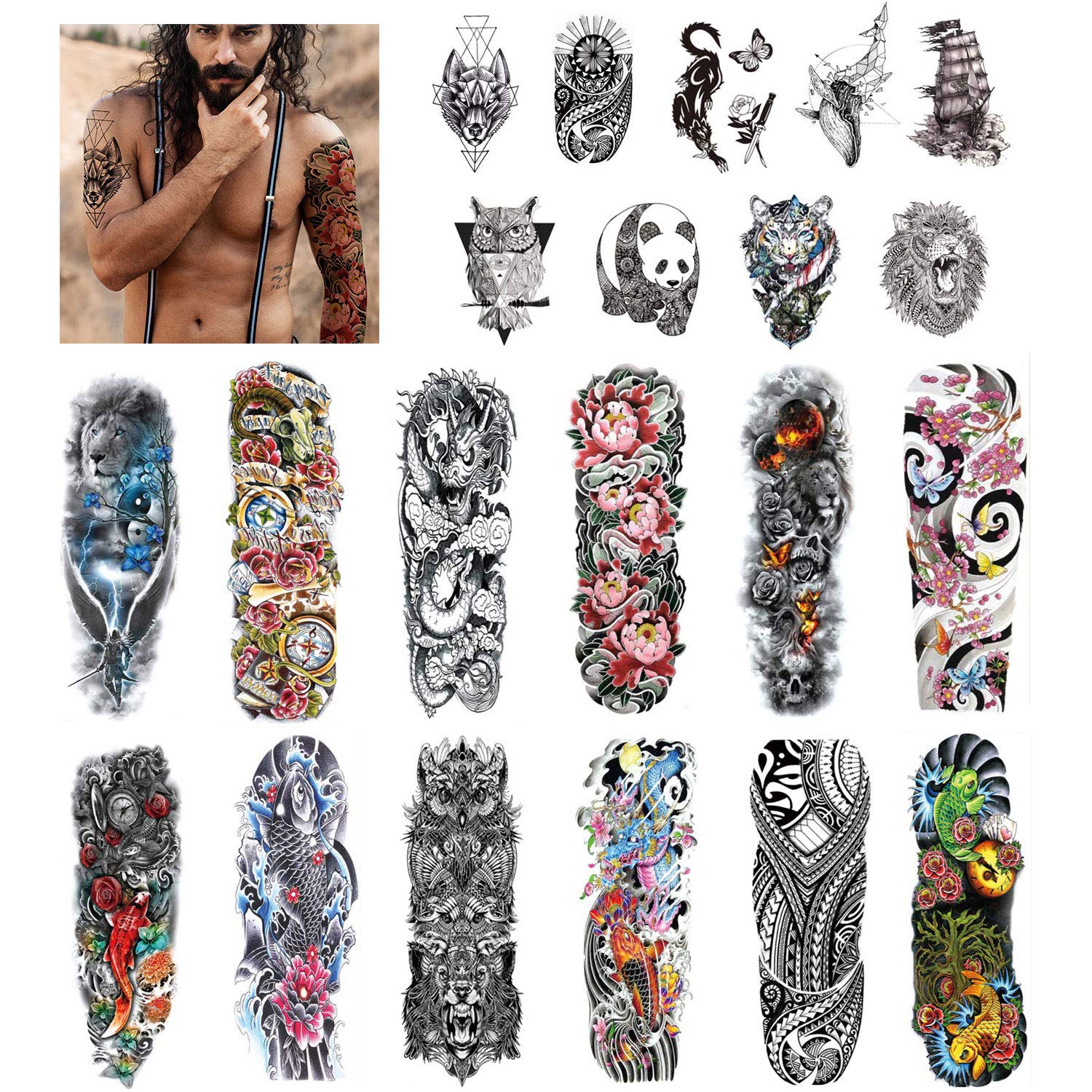Buy Aresvns Temporary Tattoos for men and women,Waterproof and Long