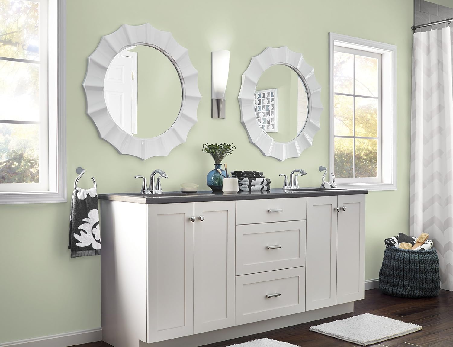 KILZ TRIBUTE Interior Satin Paint and Primer in One, 5 Gallon, Palo Verde (TB72)