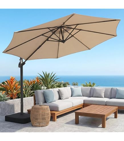 Amazon.com : AreShark 11×11FT Double-Top Cantilever Patio Umbrella