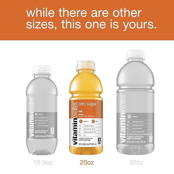 GLACEAU VITAMIN WATER ZERO, RISE ORANGE