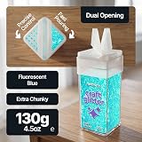 Hemway Fluorescent Blue Glitter Shaker 130g Extra Chunky for Resin Craft view 2