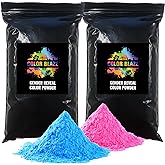 Color Blaze Black-Out Baby Gender Reveal Powder - 2lbs of Colored Powder for Boy or Girl, For Car & Motorcycle Burnout, Toss, Photoshoot, Reveal Party & Festival - 2 Pack of 1 lb - Pink & Blue