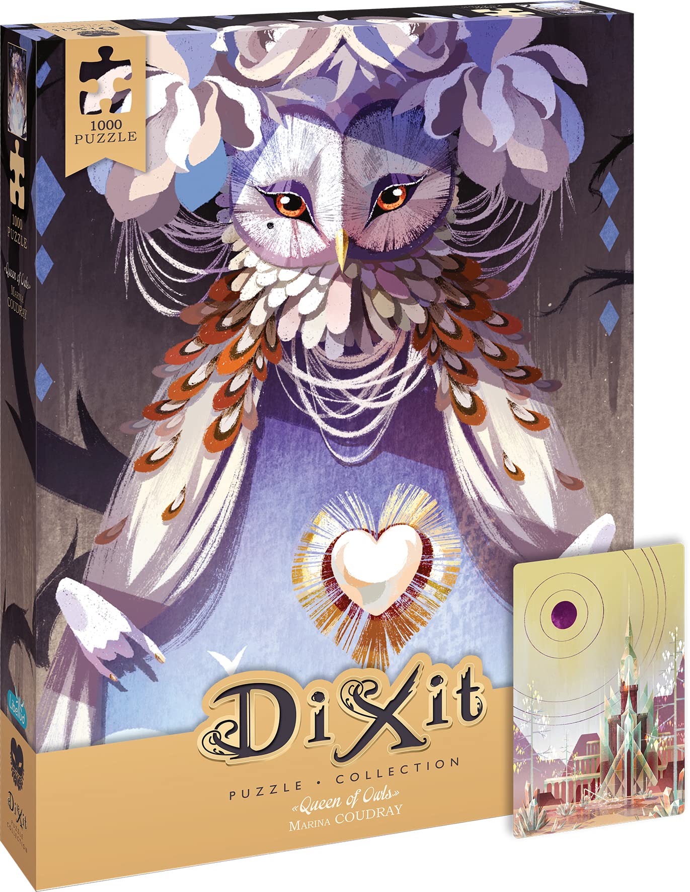 Libellud | Dixit 1000p Puzzle - Queen of Owls | Puzzle | Ages 14+ | 1+ Players