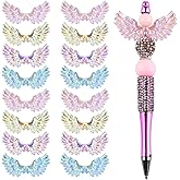 20Pcs Acrylic Wings Focal Beads for Pens Colorful Wings Fancy Space Beads for DIY Craft Beadable Pens Keychain Bracelet Necklace Earrings Jewelry Making