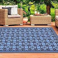 OPL5 Outdoor Floor Mats 9x12 Ft, Reversible Plastic Straw RV Camping Mat, Waterproof Foldable RV Outdoor Mat with Carry Bag P