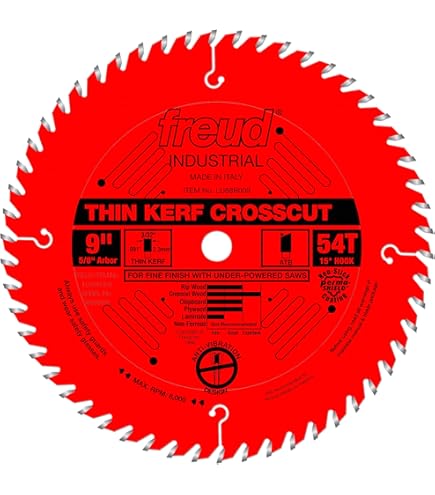 YKLP 9-Inch 60-Tooth Carbide Tipped Circular Saw Blade - Thin Kerf Wood Cutting Disc