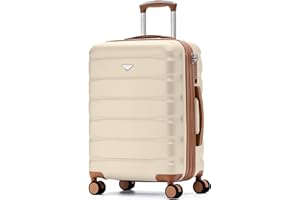 Flight Knight 24x16x10 Expandable Carry On Suitcase Hardside TSA Lock USB C Lightweight Luggage Silent Double Spinner Wheels Maximum Overhead Carry-On Bag For Virgin & South West Approved Airlines