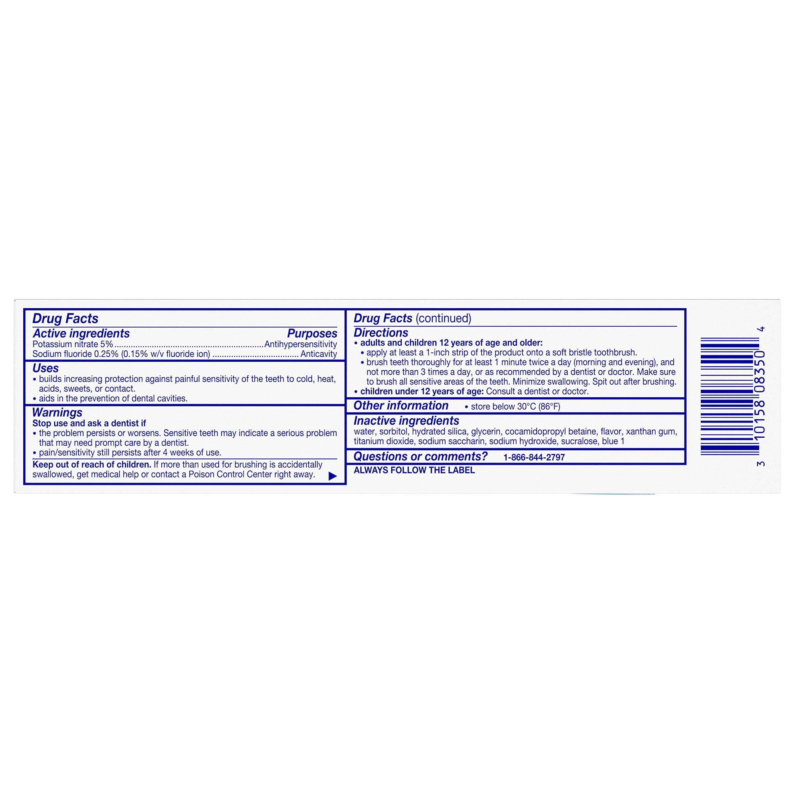Sensodyne Fresh Impact Cavity Prevention and Sensitivity Relief Toothpaste - 4 Ounces