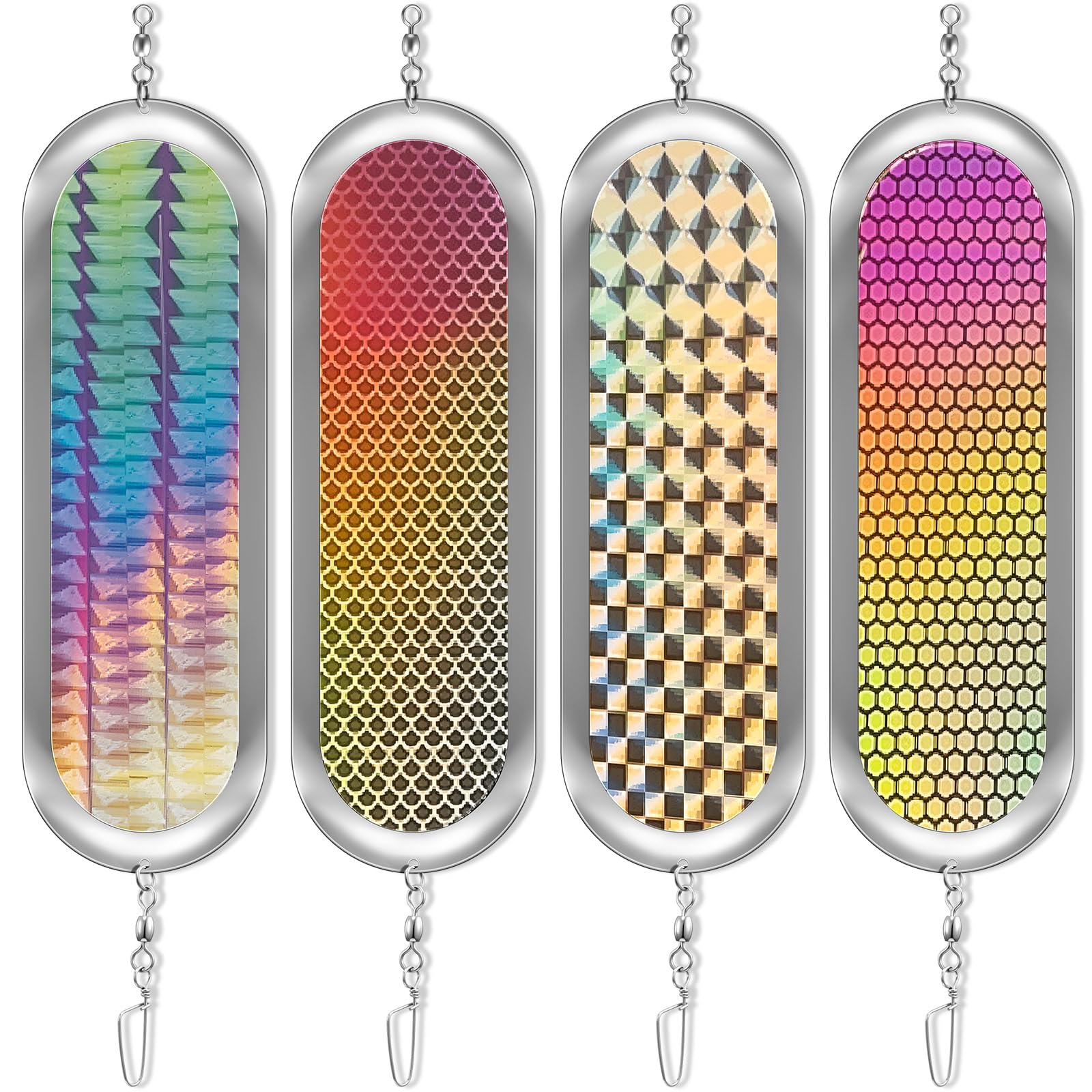 Photo 1 of Glooglitter 4 Pcs Kokanee Dodger Fishing Dodgers Flashers for Trolling Lure Tackle Salmon Fish (11 Inch,Classic Color)