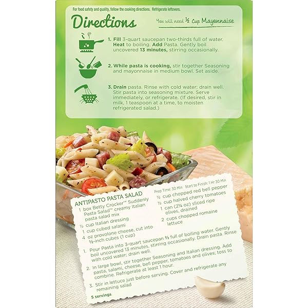 BETTY CROCKER DRY MEALS PASTA SALAD CREAMY ITALIAN, 8.3 OZ