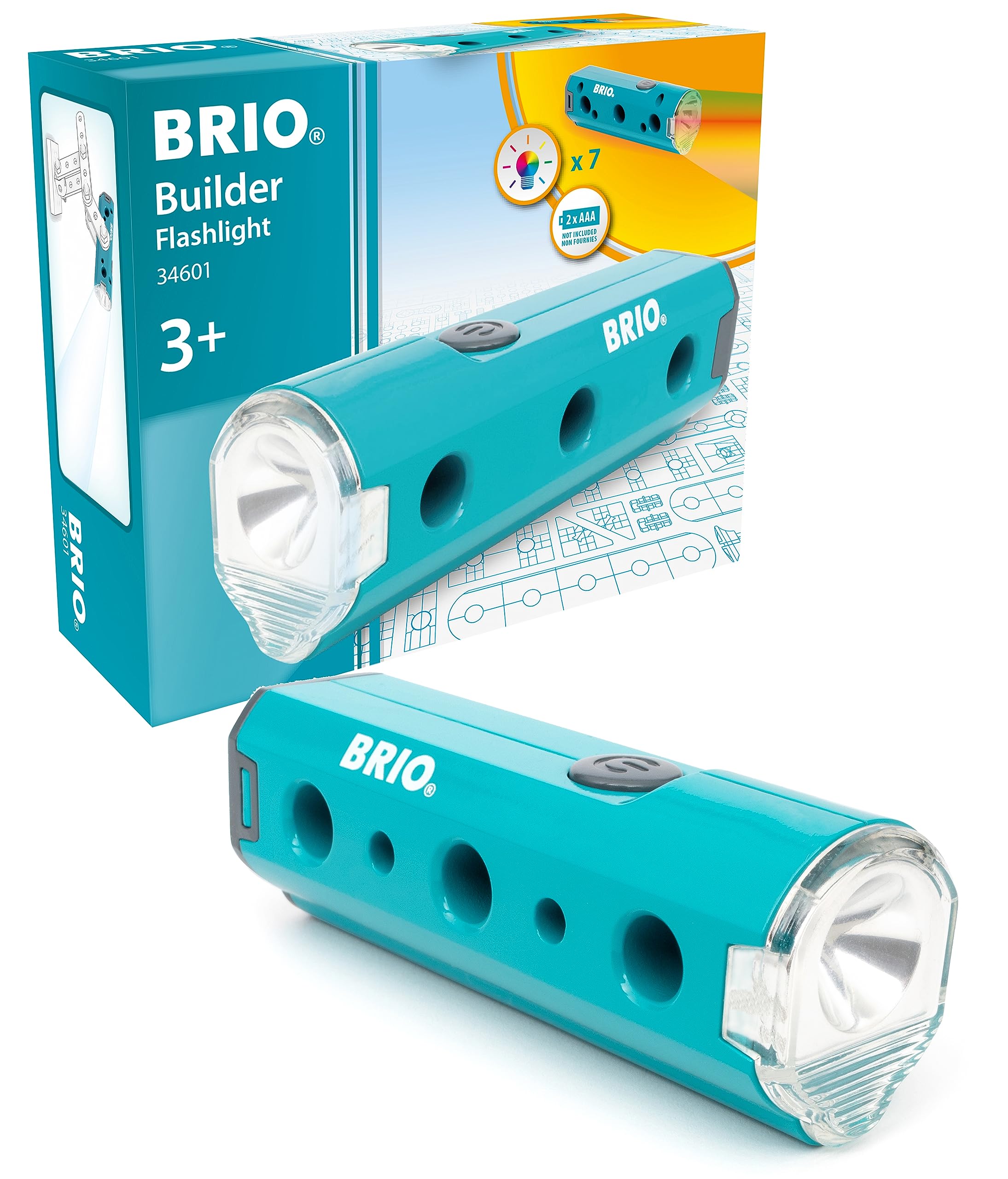 BRIO Builder Flashlight Torch - Building and Construction Toys for Kids Age 3 Years Up
