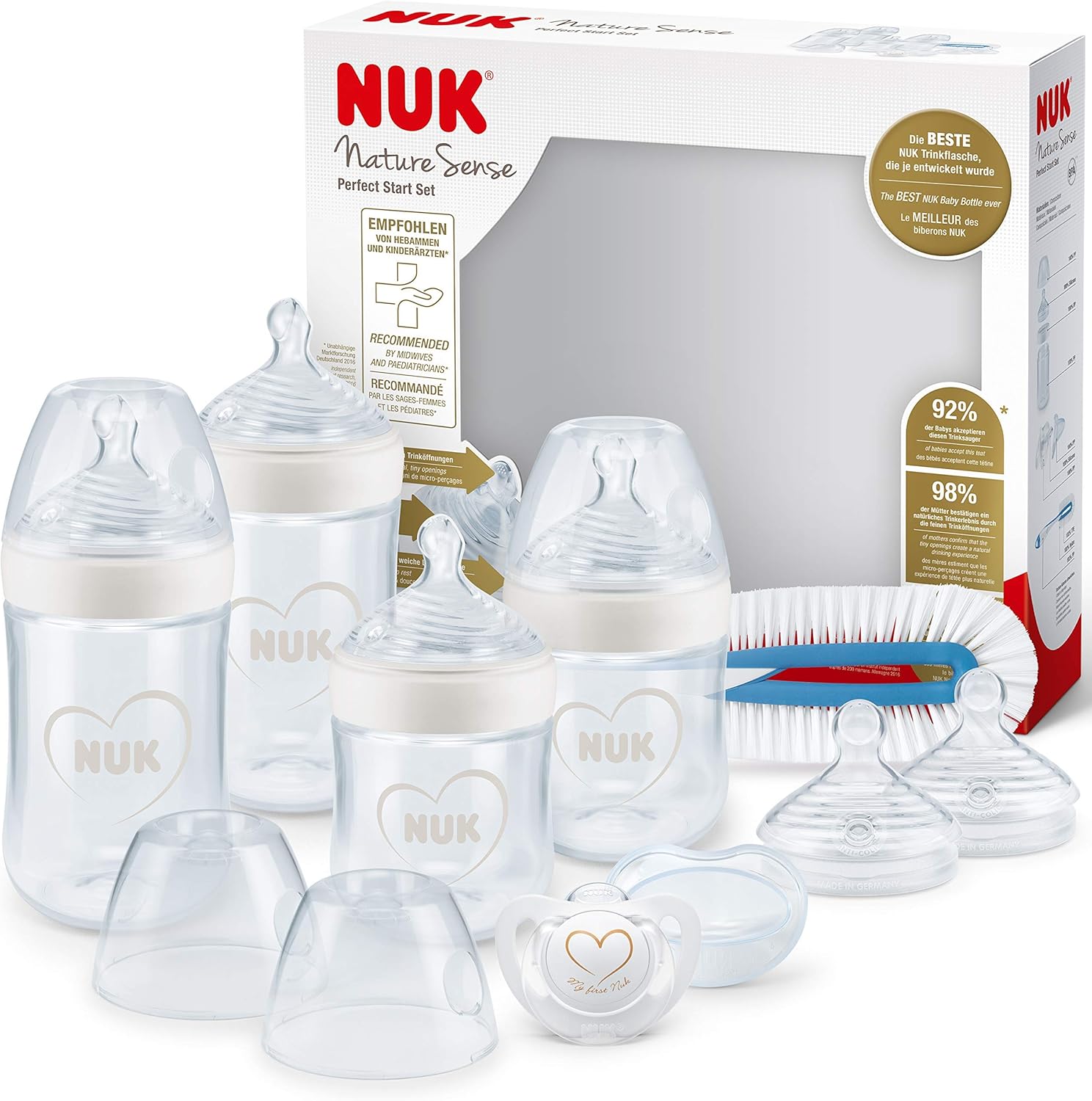 NUK Nature Sense Perfect Start Baby Bottles Set 018 Months 4 x