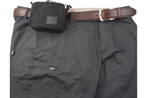 Tintris Belt Pouch for Men Women YKK Zippers, EDC Belt Pouch Bag Waist Pack for Hiking, Traveling, Outdoors, Water Resistant, Tough Waxed Canvas, Black