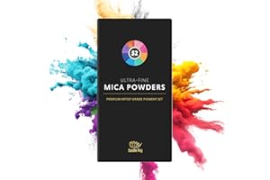 DOODLE HOG Chameleon Mica Powder for Epoxy Resin - 52 Colors Set - 0.10 Oz (3gr) - Mica Pigment for Resin Art, Soap Making, Epoxy, Slime & Candle Dye - Mica Powder, Lip Gloss, Eye Shadow