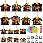 Motipuns 16 Sets Christmas Nativity Crafts Kits Christianity Paper Crafts Kits Hanging Ornaments for Xmas Christian DIY Make a Nativity Scene Religious Church Bible Decor Gift