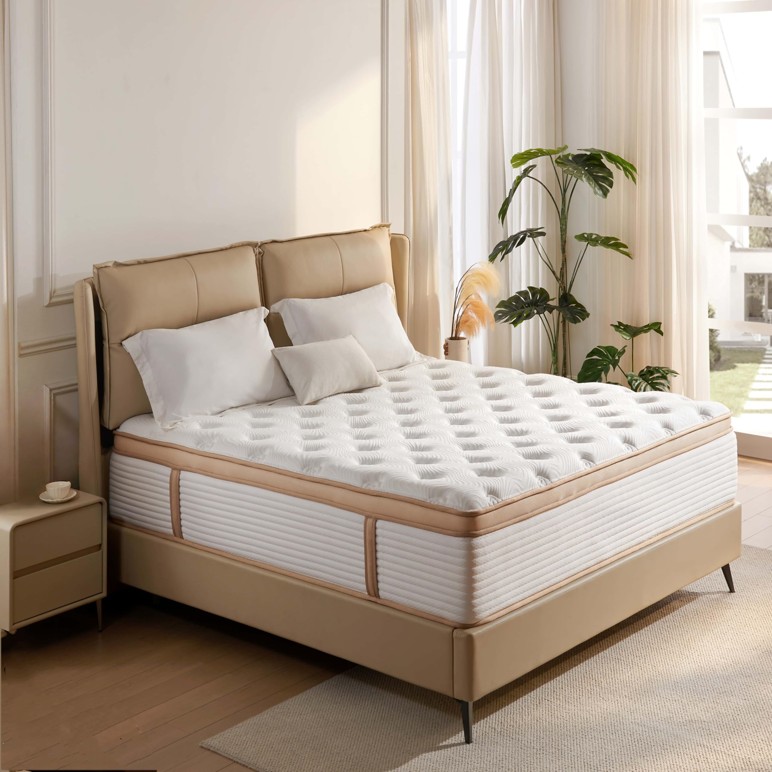 Photo 1 of Full Size Mattress, 12 Inch Hybrid Mattress in a Box, Memory Foam Individually Wrapped Pocket Coils Innerspring Pressure Relief, Medium Firm - CertiPUR-US Certified, Fiberglass-Free, 365 Night Trial