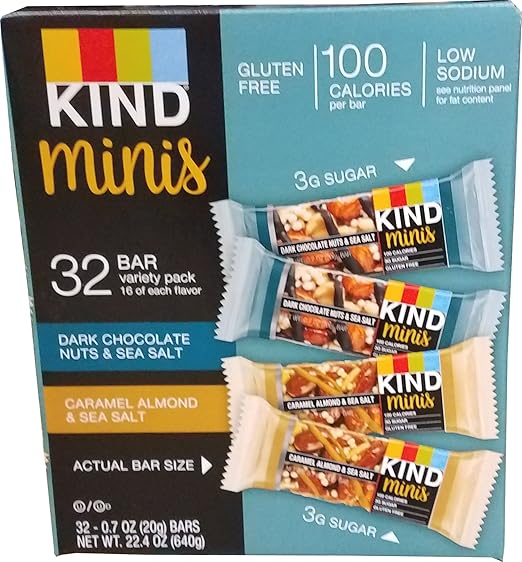 Kind Mini Variety Pack (32 CT 0.7 Oz), 22.4 Ounce
