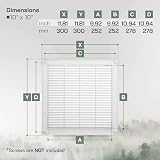 Vent Systems 300x300 mm White Soffit Vent Cover Flat Square Grille view 2