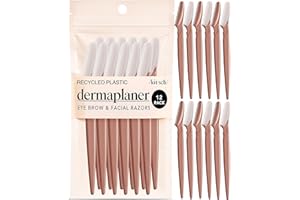 Kitsch Dermaplane Razor for Women Face – Face Razors for Women & Men, Eyebrow Trimmer & Face Shaver – Exfoliating Facial Razor & Skin Care Tool for Smoother Skin - Terracotta, 12 pcs