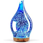 Porseme Essential Oil Diffuser 150ml Handmade Glass Diffuser 6H Runtime | Handmade Glass Aroma Diffuser, 7-color LED Light, Quiet Operation, Auto Shut-off, Aromatherapy for Home, Bedroom and Gifts