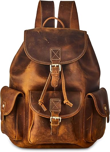 men's leather backpack amazon