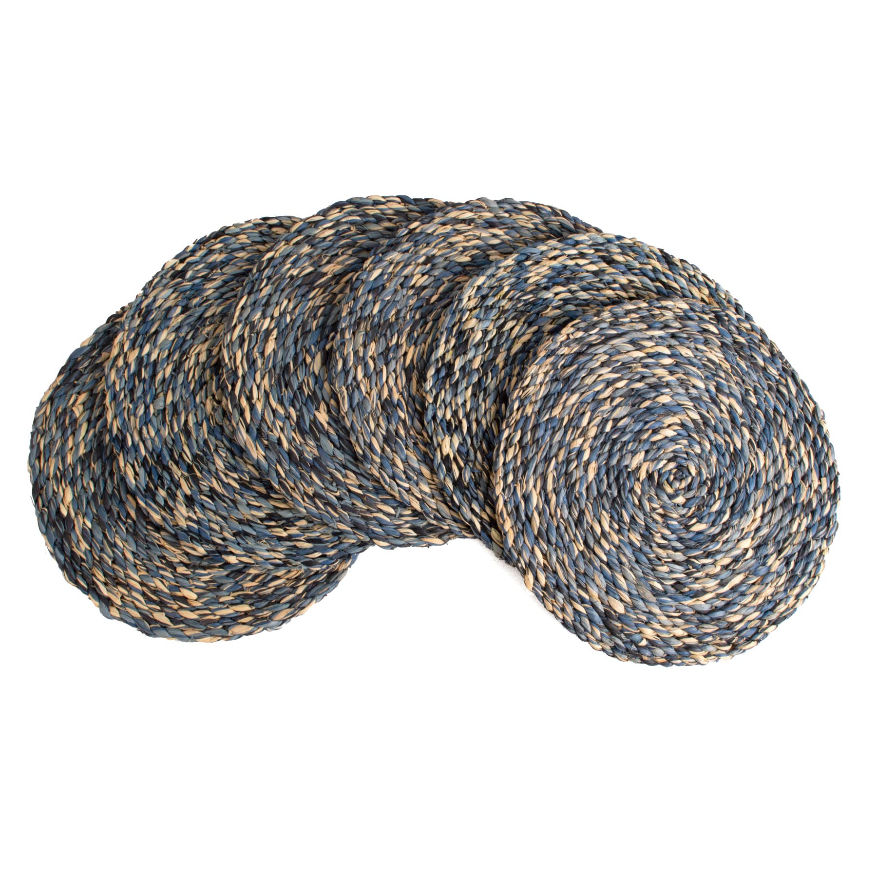 KAZI Essentials Boho Round Woven Placemats – Set