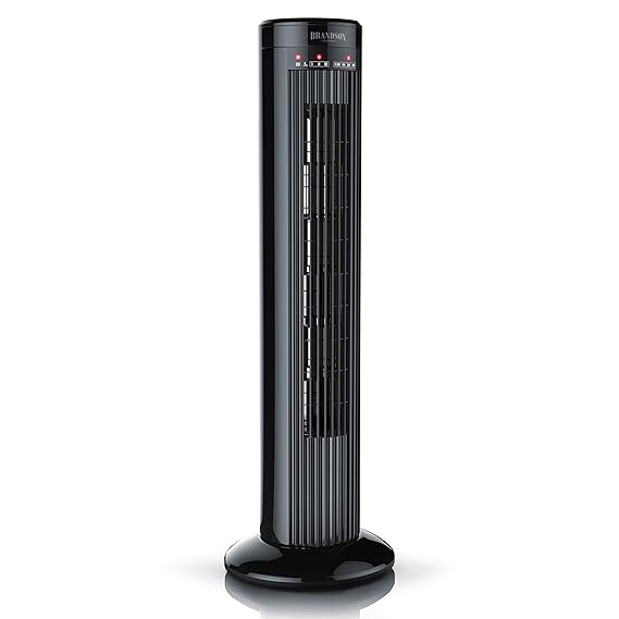 Brandson - Turmventilator mit Fernbedienung 76cm | Tower Ventilator | bis zu 45W (Stufe 3) | 80° oszillierend (zuschaltbar) |