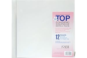 MCS MBI 12x12 Inch Scrapbook Expansion Page Refills, 6 Count (899676) 12 pages.