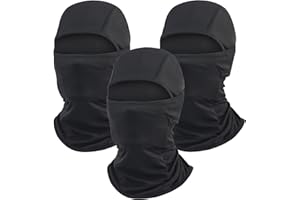 AILONSHAWN 3 Pack Ski Mask for Men Balaclava Face Mask Women Summer Shiesty Masks Full Head Cover Motorcycle Helmet Sun UV Protection