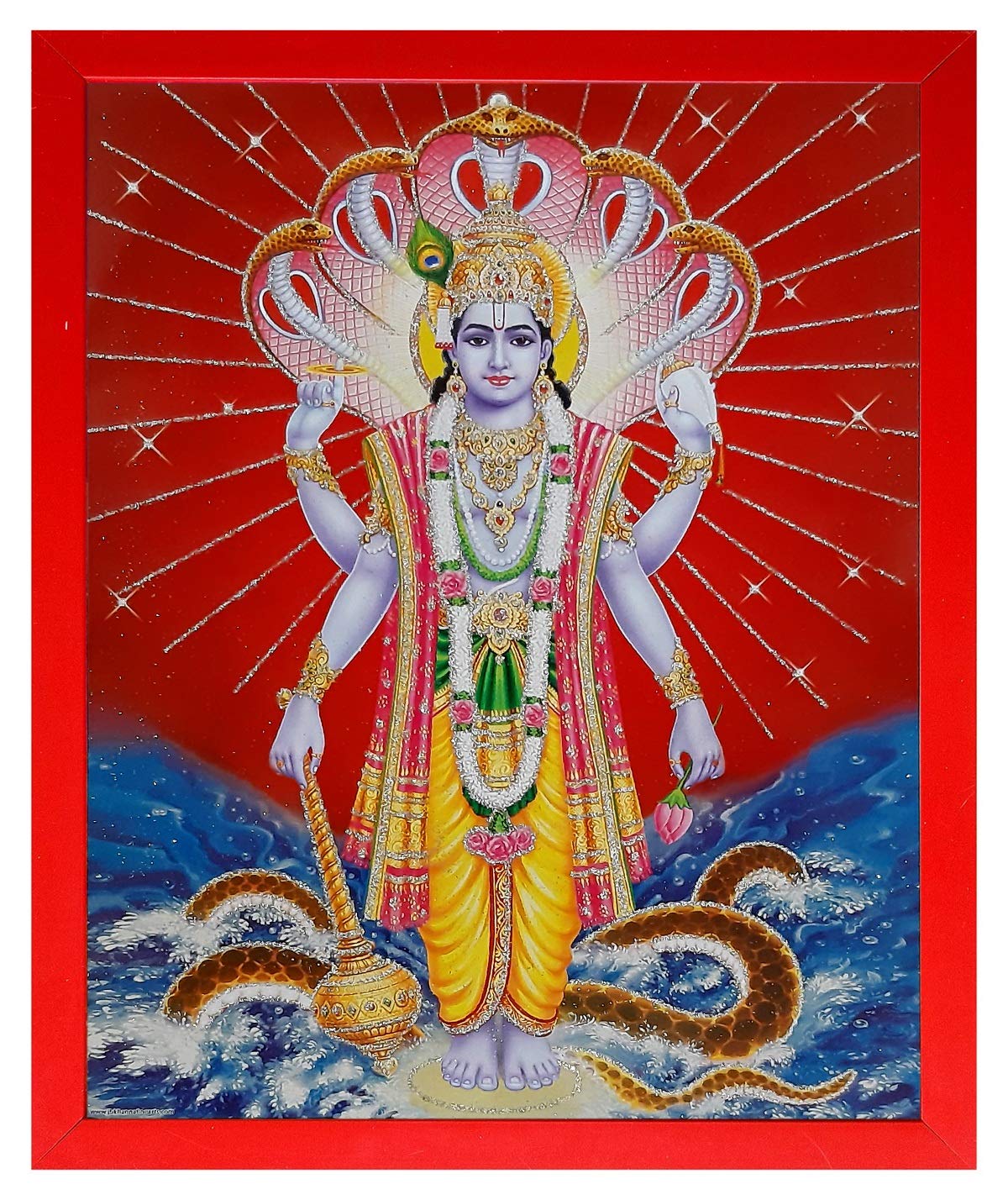 Buy Shree Handicraft Home décor (12.5 inch * 10.5 inch) Vishnu Bhagwan