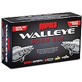 Rapala Walleye Boom Box, Walleye Fishing Lure Kit, 7 Curated Baits,1 Bonus | Mystery tackle assortment of fishing lures, proven fish-catching presentations, seasonal selections, gift for anglers