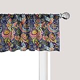 Ambesonne Birds Window Valance, Phoenix Rising from